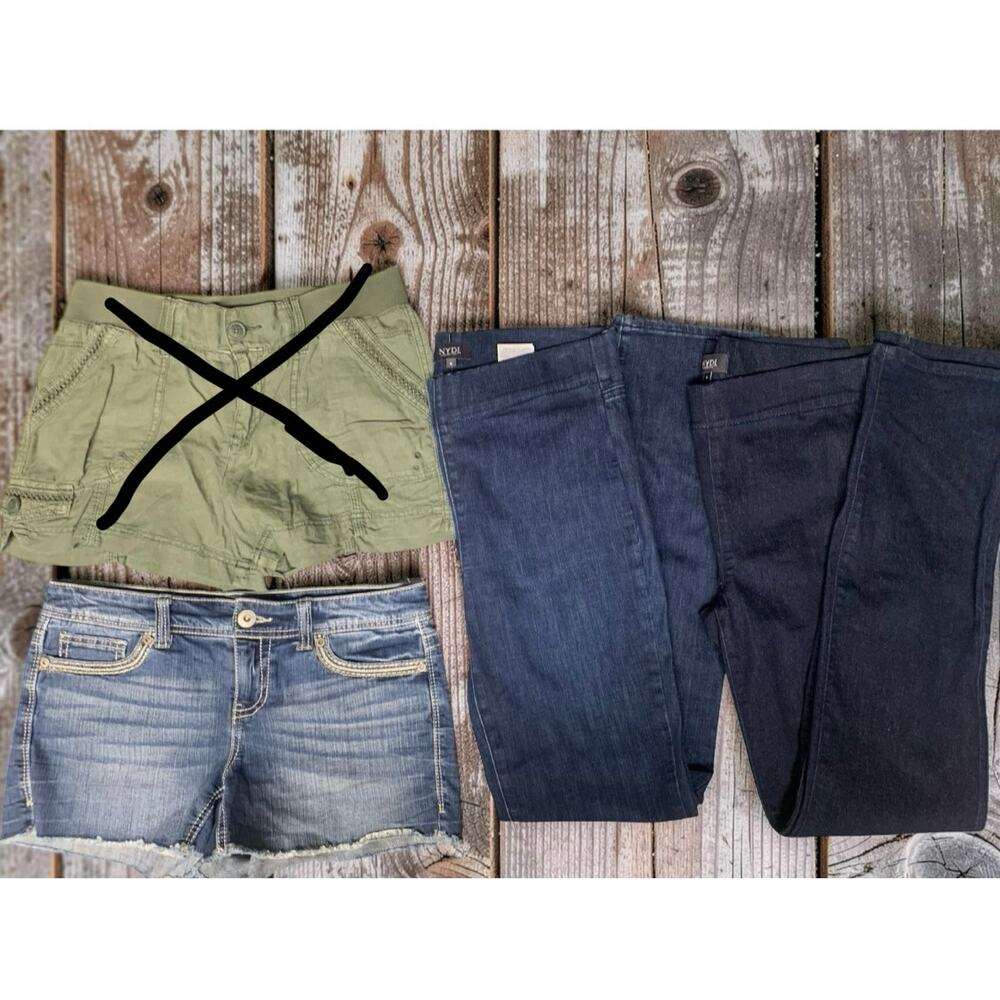 Women’s Bottoms Bundle – NYDJ Jeans & Maurice’s Shorts Summer Casual Lot